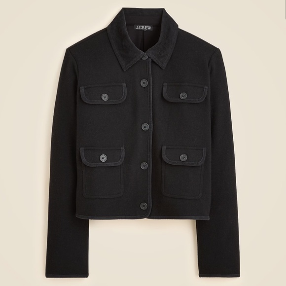 J. Crew Jackets & Blazers - J‎ Crew Knit jacket in wool blend Small Black
